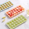 Baking Moulds With Cover 21 Grid Heart-Shaped Round Silicone Ice Tray Mold Transparent Summer Box Popsicle Hockey