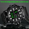 Zegarek Sports Men ogląda cyfrowe LED stopwatch moda męska elektroniczna wodoodporna zegar wojskowy Relogio MasculinowristWatches