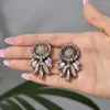 Stud Earrings Vintage Luxury Crystal For Women Girl Multicolor Resin Statement Jewelry Trendy Accessories Wholesale