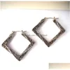 Dangle Chandelier Fashion Jewelry Vintage Earrings Decorative Pattern Square Drop Delivery Dhjnm