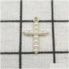 Charms 10st Cross Charm smycken tillbehör örhänge hänge armband halsband diy hitta 15x2m drop leverans fynd komponenter dhqpm
