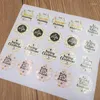 Gift Wrap 200pcsMulti Pattern Gold Foil Happy Year Gifts Sticker Labels Tag Mabel Background Merry Chrsitmas Gifts/cookies Label
