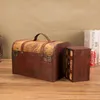 Förvaringslådor Retro Treasure Box Case Decorative Tood Chest Storation Smyckeshalsband souvenirer för sovrummet