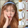 Bandeaux Mode Cheveux Hoop Pour Vintage Bandeau Plaid Filles Head Band Tiara Accessoires Bleu Doux Été Floral Mince Drop Livraison Ot3Hk