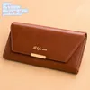 Fábrica al por mayor bolsos de hombro para damas 2 estilos de cuero de gran capacidad billetera larga plegable multifuncional retro teléfono móvil monedero elegante bolso de embrague