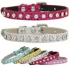 Hundhalsar 1pc Super Shining Diamond Rhinestone Cat Collar Puppy Baby Leather Strap Kitten Tillbehör