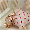 Pendant Necklaces Super Cute Lucky Cat Eye With Pearl Necklace Female Clavicle Chain Bow Whole Sqctpo Homes 718 T2 Drop Delivery Jew Dh5Dx