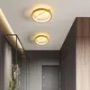 Plafonniers LED modernes ronds pour couloir couloir noir or lustre salon salle à manger cuisine 110V 220V luminaires