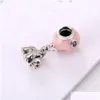 Charms 100 925 Sterling Charm Mücevher Fil Kolye Emaye Boncukları Fit Pandora Bilezik Sier Aksesuarları Kadınlar İçin Yapım