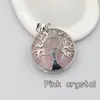 Artes e artesanato Ametistas de pedra natural rosa quartzo chakra lapis liga árvore de vida pingente pingentes para os acessórios de jóias de colar Dhody