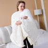 Blankets Hand-Woven Wearable Throw Blanket For Men Women Wool-Looking Home El Sofa Cover Pography Props Free Drop