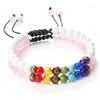 Perlé Strand Blanc Porcelaine Perles Bracelets 6Mm 7 Chakra Reiki Guérison Pierre Naturelle Femmes Hommes Bracelet Pour Couples Amitié Juif Dhba8