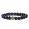 Beaded Fashion 8mm Black Lava Stone Tree of Life Beads Armband Diy Aromatherapy Essential Oil Diffuser Armband f￶r kvinnor m￤n frie otuhc