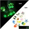 Chaussures Pièces Accessoires Chien Koala Grenouille Motif Fluorescent Croc Charme 2D Pvc Doux Lueur Dans Le Noir Charmes Décorations Lumineux Butt Dhsuv