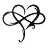 Figurines décoratives Infinity Heart Steel Wall Decor Metal Art Love Sign For Home Wedding Gass