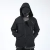 Herrjackor Silenstorm Techwear Black Softshell Jacket Hip Hop Style Punk Streetwear