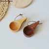 Cups Saucers Finland Tea Cup Rubber Wood Small Wooden Mug Single Hole Water Coffee Household Kitchen Supplies