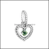 Charms 925 Sterling Sier 12 m￥nader p￤rlstav hj￤rta dingle fit pandora armband halsband h￤nge charm diy smycken 489 h1 droppleverans dhows