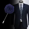 Brooches Suit Brooch Pins Men Women Wedding Handmade Ribbon Rose Flower Lapel Pin Button Stick