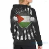 Herren-Kapuzenpullover, Herren-Sweatshirt für Damen, lustige palästinensische amerikanische Flagge, USA, Palästina, Aufdruck, lässiger Kapuzenpullover, Streatwear