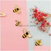 Charms 10 Pcs Belle Strass Abeille Pendentifs En Émail Pour Bijoux À Faire Soi-même Accessoires Trouver Boucle D'oreille Or Couleur Métal Insecte Goutte Livrer Dhhnv