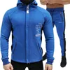 Chándales para hombre GYMLOCKER 2023 Otoño Invierno hombres traje chándal ropa deportiva moda para hombre conjunto 2 piezas cremallera Sudadera con capucha chaqueta pantalón conjuntos