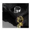 Cluster Rings Siology 925 Sterling Sier Glossy Zircon Chain Tassel Wide for Women Designer Simple Luxury Korea Office Jewelry Drop D DHJZ0