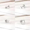 Saplama küpeleri aoedej 20g 1pc gül çapraz saplamalar küpe kadınlar hediye kristal kulak piercingler kelebek ay sevimli opal taş kızlar