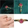 Anillos de racimo Diseñador Original Diamondstudded Pink Gem Delicioso anillo ajustable Ladies Gothic Charm Banquet Sier Jewelry Drop Deliv Dhazy