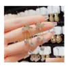 Brincos de lustres de lustre j￳ias para feminino strass cristal s925 agulha sier highclass Sense Light Luxury Super Flash Diamond Dhjem
