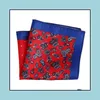 Taschentücher Mode Einstecktuch Grün Marineblau Einstecktuch Seide Blumen Gestreift Paisley Einstecktuch Anzug Herren Business Hochzeit 23X2 Ottfi