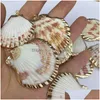 Charms Natural Shell Pendants Fan Shape Necklace Pendant For Jewelry Making Diy Bracelet Necklaces Accessories Size 40X48Mm Drop Del Dh2Vx