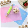 Rolling Pins Pastry Boards 40X30Cm Sile Baking Mat Nonstick Kneading Dough Mats Fondant Aroo Pizza Cake Bakeware Flour By Sea Drop Otbyd