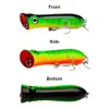 8cm 10,5g Popper Hook iscas duras iscas 6# ganchos agudos 10 cores Misture equipamento de pesca de plástico 10 peças / lote B-10