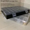 Storage Boxes 24 Compartments Plastic Box Jewelry Earring Beads Screw Accessories Classification Fixed Display Organizer