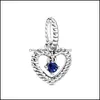 Charms 925 Sterling Sier 12 m￥nader p￤rlstav hj￤rta dingle fit pandora armband halsband h￤nge charm diy smycken 489 h1 droppleverans dhows
