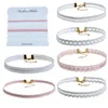 Choker Lace Set Women Velvet 6Pcs/Lot Pink White Girl's Tattoo Necklace Lady Party Torque Jewelry Chokers