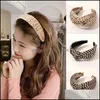 Headbands Bohemian Hairbands Woven St Twisted For Women Cross Handmade Hair Hoop Hairband Accessories Drop Delivery Jewelry Hairjewel Otkyo