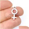 Ciondolo 30pcs tibetani Sier placcati Segno femminile Pendant Fit Fit Fioning Collace Bracciale Accessori Faiy 18x8mm Delivery Dh7T2