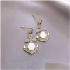 Dangle Chandelier Fashion Jewelry S925 Sier Post Earrings Zircon Anchor Stud Earring Drop Delivery Dh6Sp