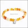 Bracelets De Charme Naturel De Guérison Cristal De Pierres Précieuses Bijoux Agate Perles Pour Femmes Hommes Couple Pendentif Élastique Bracelet Q302Fz Drop Delive Dhz5U