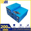 LifePo4 200ah Bateria 3,2 V DIY 1/4/8/16/32pcs ładowna pakiet Batteri dla łodzi RV Campers wózki golfowe ogniwa słoneczne z szynami