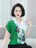 Women's Blouses & Shirts Women Spring Summer Lady Fashion Casual Short Sleeve Turn-down Collar Flower Printing Blusas Tops G2122Women's Hora