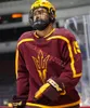 Joey Daccord Maillot de hockey des Sun Devils de l'Arizona State pour hommes Teddy Lagerback Robert Mastrosimone Ryan Robinson Maillots de l'État de l'Arizona cousus sur mesure
