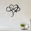 Figurines décoratives Infinity Heart Steel Wall Decor Metal Art Love Sign For Home Wedding Gass