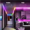 Led Strips 2022 Smart Rgbic Strip Lights 16.4Ft 32.8Ft Bluetooth App Control Remote Music Sync Color Changing For Bedroom Kitchen Ho Otgq2