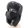 Bérets Protection du visage Froid Pilote Trappeur Trooper Chapeau Soviétique Militaire Hiver Garder Au Chaud Bomber Chapeaux Ushanka