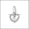 Charms 925 Sterling Sier 12 개월의 구슬로 된 심장 감도 핏 팬도라 팔찌 목걸이 펜던트 매력 DIY 보석 489 H1 드롭 배달 다우