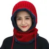 Beanies Women Winter Warm Cable Knitted Hat Plush Lined Casual Outdoor Ski Windproof Full Cover Drawstring Earflap Hood Cap Neck Scarf1
