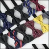 Bow Ties Tasarım Mix Renkler Klasik kravat Çiçek Erkekler Bowtie Polyester Jacquard Ekose Bows Erkek Partisi Düğün Moda Aksesuarları Drop D OTQFR